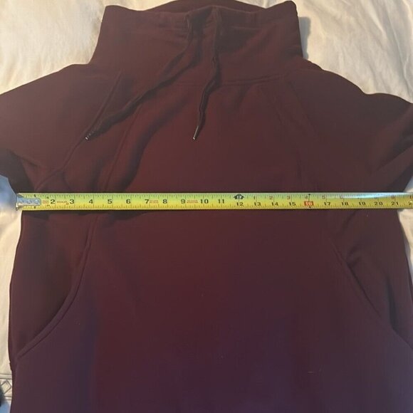 Mono B Cowl Neck Fleece Sweatshirt Maroon Color Small - VGEUC - Picture 8 of 10